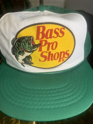 Casquette De Pêche Vintage Bass Pro Shops - Bleue - Années 1990 - Fabriquée Taïwan