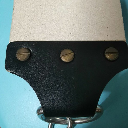 Real Leather Cowhide Sharpening Strop Shaving Razor Accessory Cut Barber Props - Picture 9 of 11