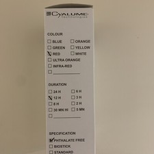 Oryginalna nadwyżka cyaluminium armii brytyjskiej lekkie patyczki chemlight czerwone 1x pudełko po 10 sztuk 