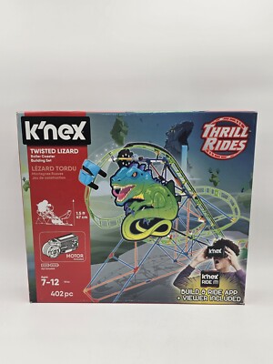 K'NEX Thrill Rides   Twisted Lizard Roller Coaster Building Set New Open Box