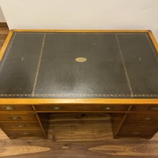 Vintage Leather Top Campaign Style Partners Desk Bevan Funnell 5ft X 3ft