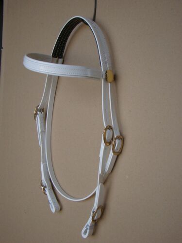 Snaffle Bridle Brass - Mini, Pony, Cob, Full, Warmblood - Picture 1 of 1