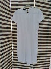 NWD but has Zara Women WHITE DRESS SHORT SLEEVE ROUND NECK WITH BOW SIZE S D300