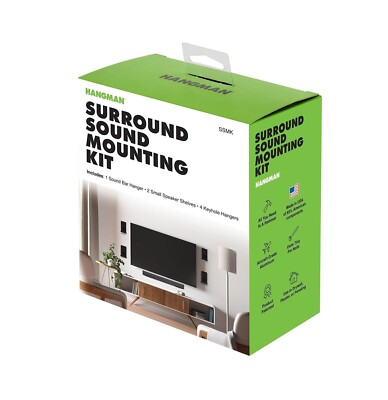 Hangman No Stud Surround Sound Mounting Kit No Drill Sound Bar Hanger