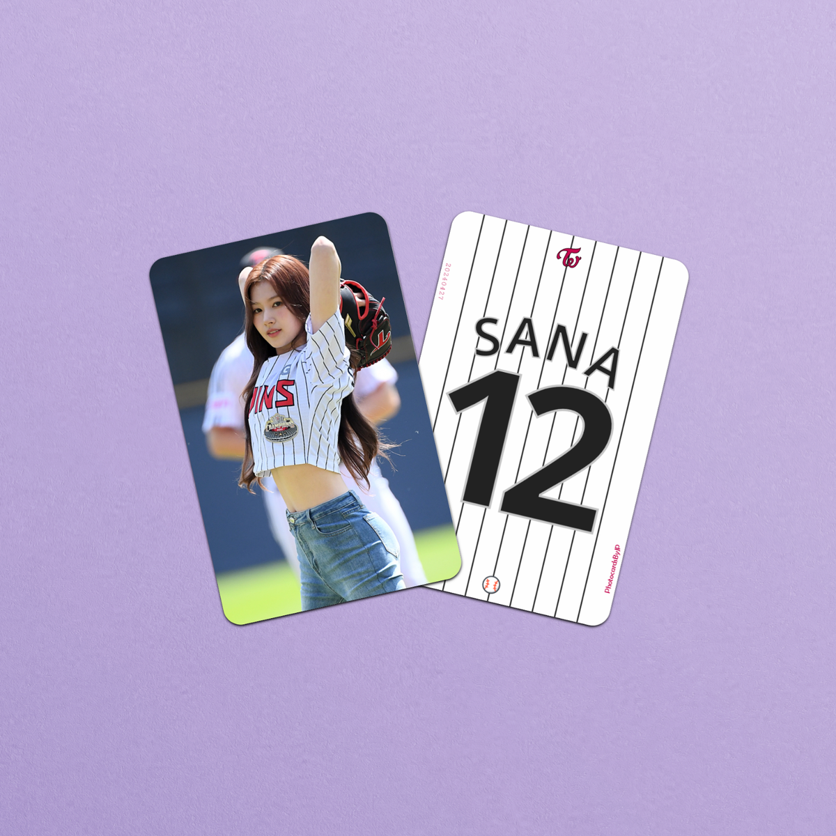 TWICE Sana LG Twins Baseball First Pitch Fanmade Photocards | eBay