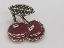 Two Cherries Lapel Tack Pin