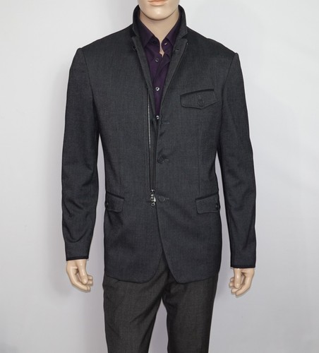 NUEVA Chaqueta Utilitaria John Varvatos LUXE en Gris Talla 42 - Imagen 11 de 19