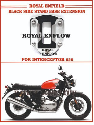 Royal Enfield Black Side Stand Base Extension for INTERCEPTOR 650 - Exp Ship
