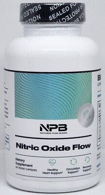 Natures Pure Blend Nitric Oxide Flow Dietary Supplement 60 Capsules New Exp 1/28