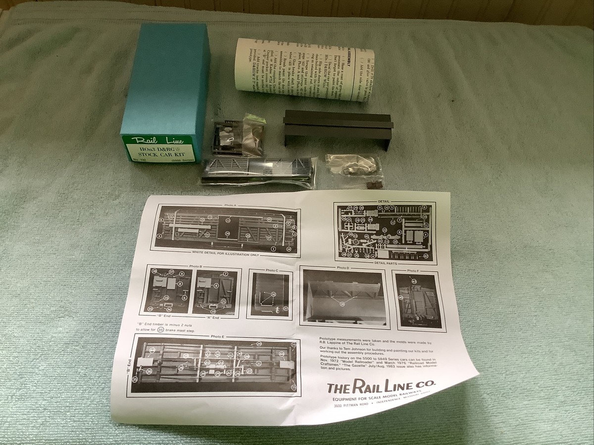 鉄道模型 Rail Line HOn3 D&RGW STOCK CAR KIT RAIL LINE HOn3 D&RGW STOCK CAR KIT NEW IN BOX | eBay