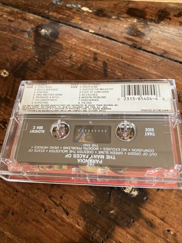 PARANOIA The Many Faces Of Cassette 1989 Vintage Punk Rare Alchemy - Picture 3 of 7
