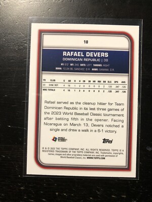 2023 Topps World Baseball Classic RAFAEL DEVERS Image Variation SP