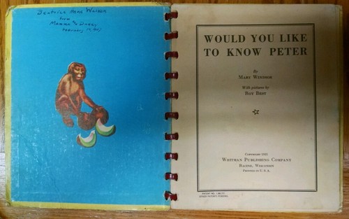 1935 Whitman Publishing Would You Like to Know Peter Mary Windsor Spiral Bound - Picture 2 of 4