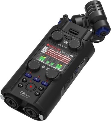 Zoom H5 studio Handy Recorder 32bit Float Audio Pro Stereo Grade Mic and Preamp