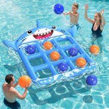 Pool Toys Games for Kids Adults, 72 x54 Giant Inflatable Floating Pool Tic Ta