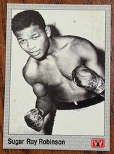 NR-MINT TO MINT 1991 ALL WORLD SPORTS BOXING SUGAR RAY ROBINSON CARD #123-APR26
