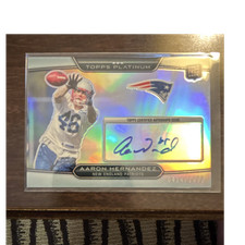 Topps 2010 Platinum Refractor Rookie Autographs Aaron Hernandez #0414/1099