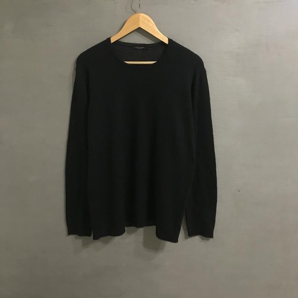 Men Roberto Collina Sweater Black Wool 42 / XL /