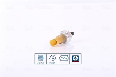 Left Nissens 301201 Pressure Switch, Air Conditioner for Tesla