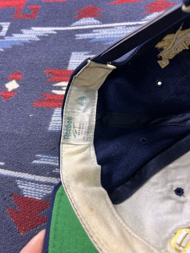 Vtg Reebok Notre Dame Irish Football 100% Wool Snapback Hat Cap NCAA University - Picture 8 of 13