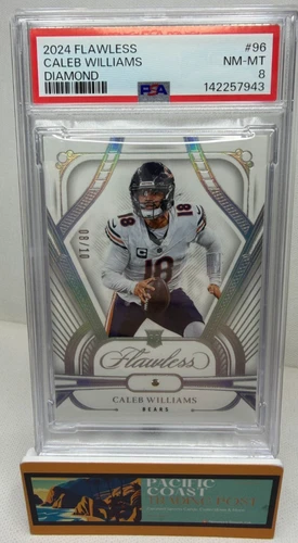 2024 Flawless Football - CALEB WILLIAMS #96 - Rookie Diamond Gem - 8/10 - PSA 8