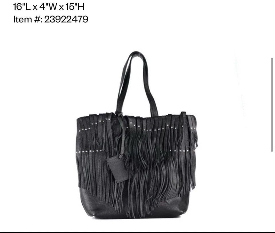 Bolso de Mano Roberto Cavalli Negro Granulado Flecos Foto 4 de 4