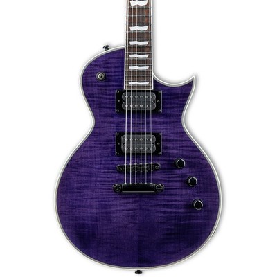 ESP LTD EC-1000 Electric Guitar, Ebony Fingerboard, See Thru Purple