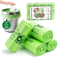 Vosyinm Small Trash Bags 1.2 Gallon, 120 Count 1 Pack of 120 , Green