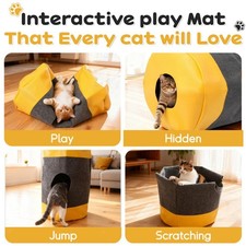 Cat Play Bag Cave Hideout Sleeping Bag for Running Hide and Seek Scratching