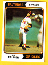 1974  TOPPS  JIM PALMER   #40  NRMT  ORIOLES    HOF