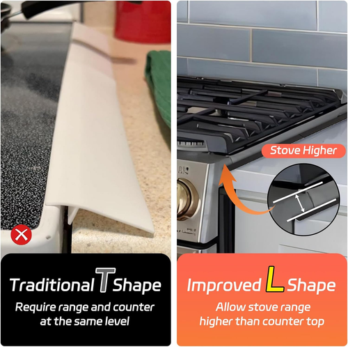 Stainless Steel Stove Gap Covers, Adjustable Length, Easy Clean, 2 Pack - Picture 5 of 8