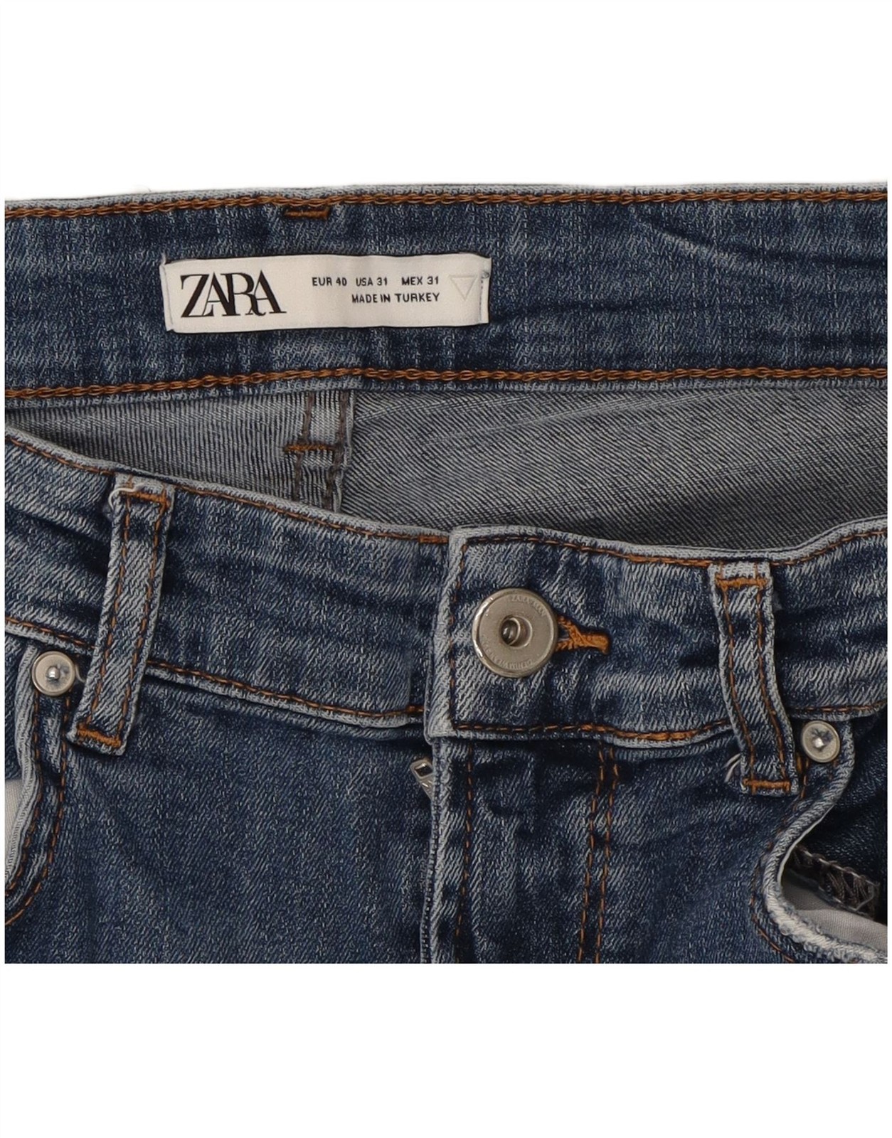 ZARA Mens Distressed Tapered Jeans EU 40 Medium W31 L22 Blue CA12 thumbnail 3