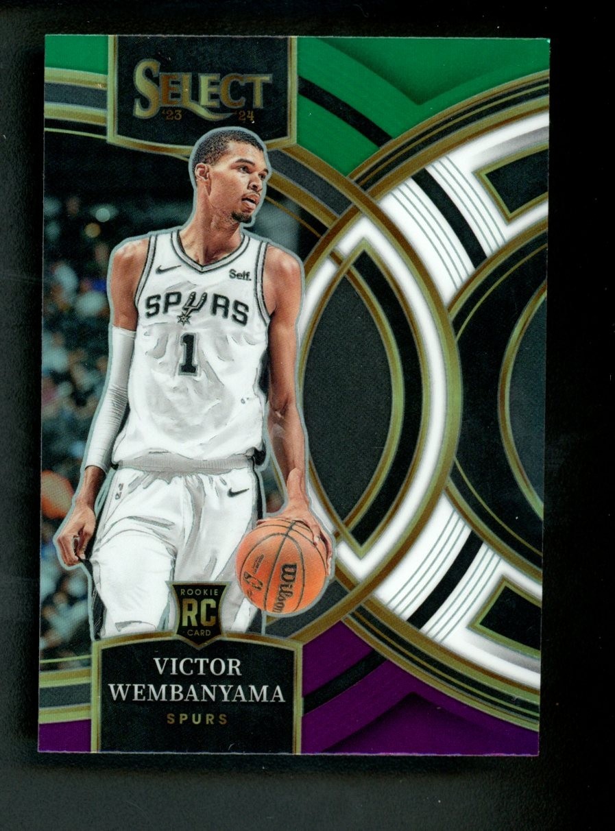 2023-24 Select Premier Green White Purple Prizm #121 Victor Wembanyama RC Rookie