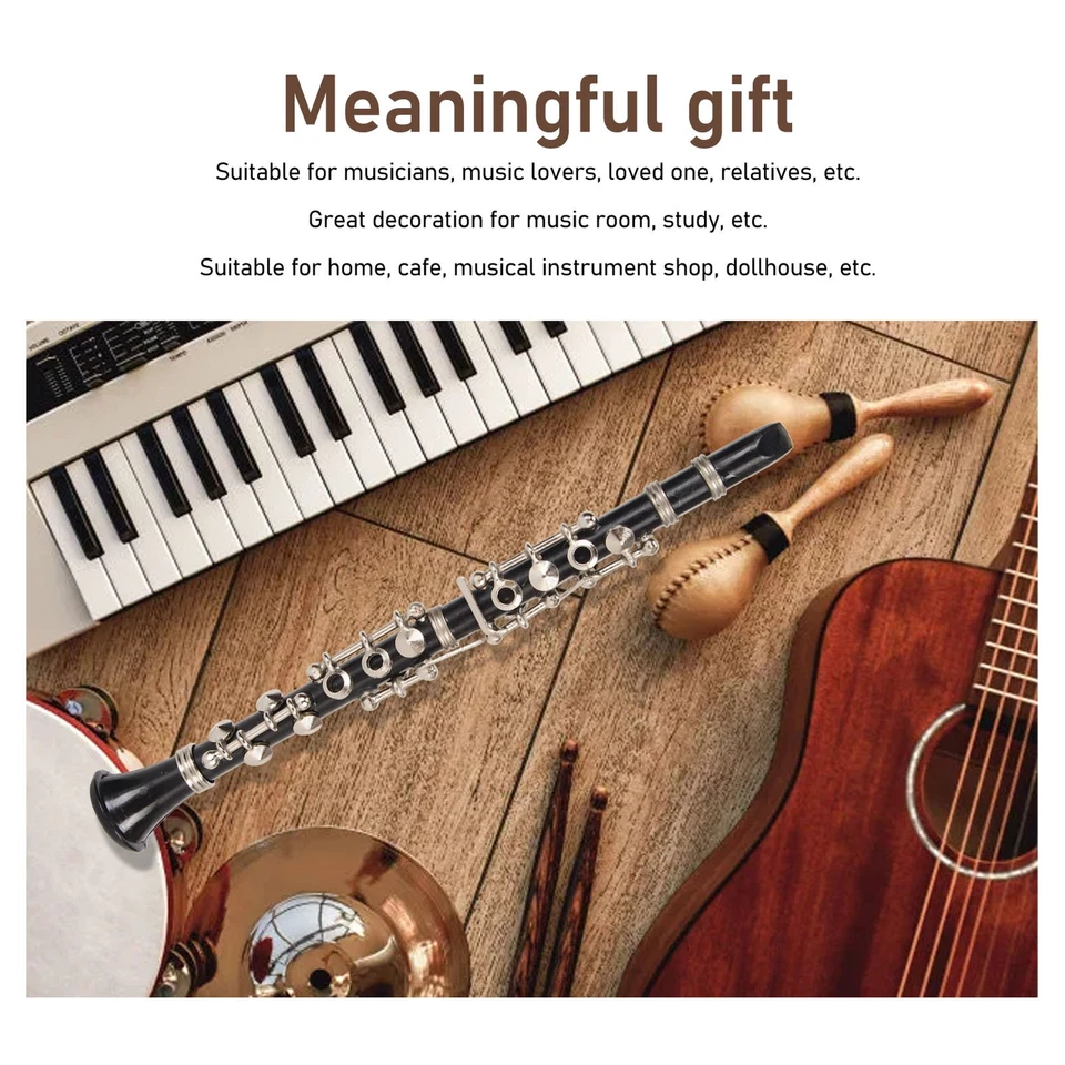 13cm Klarinette Modell Simulierte Miniatur Klarinette Musikinstrument Dekoration - Bild 2 von 4