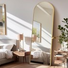 Gold Arch Full Length Mirror 165x60cm Wall Leaning Dressing Mirror