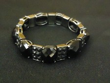Designer Fashion Bracelet Chain/Link Plastic Metal Adult Black/Silver