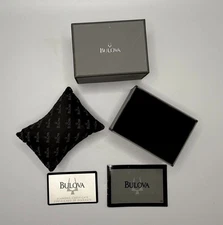 ✅ NEW BULOVA WATCH EMPTY PRESENTATION DISPLAY STORAGE BOX WITH BOOKLET