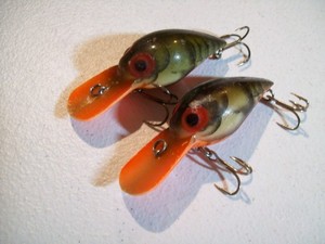 2 PRE RAPALA STORM WIGGLE WART NATURAL GREEN CRAW FISHING LURES V63