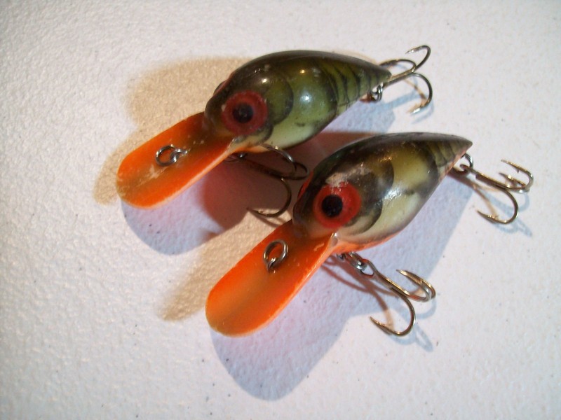 2 PRE RAPALA STORM WIGGLE WART NATURAL GREEN CRAW FISHING LURES V63