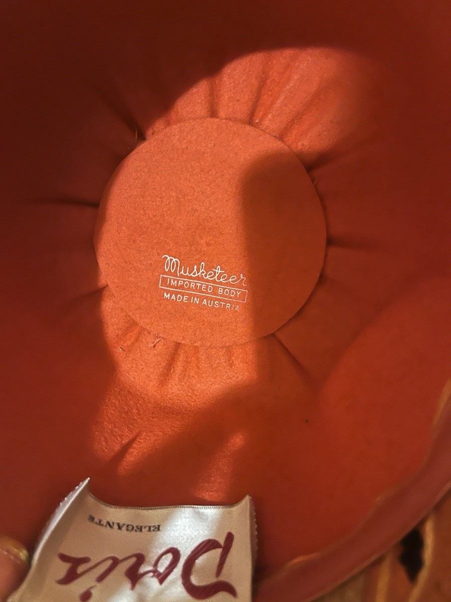 Vintage Doris Orange Hat View 4