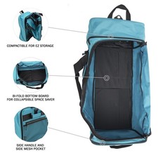 Spacious Collapsible Rolling Duffel Bag W/ Inline Wheels Travel Adventure New
