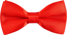 Solid Banded Adjustable Length Pre-tied Boy's Bow Tie