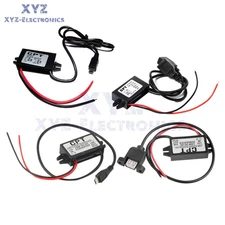 DC12V to DC 5V Mini/Micro/A type Single USB Converter Step Down Power Module