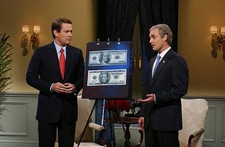 Snl Tom Hanks as Bill Frist Will Forte as George W Bush during 