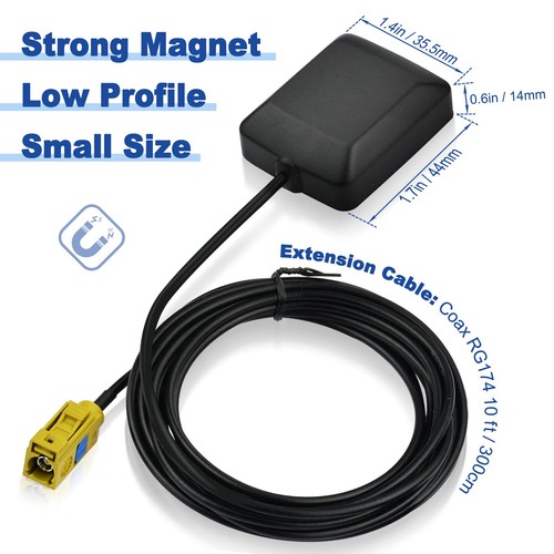 Car Vehicle Satellite Radio Antenna with Fakra Curry K Connector for Sirius XM e