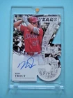 2026 Topps Series One Mike Trout 75 Years On Card Auto Black Parallel #03/10