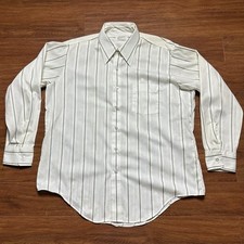 Vintage Arrow Kent Collection Stripe Button Shirt 17-34 Pocket Tee 70s 80s
