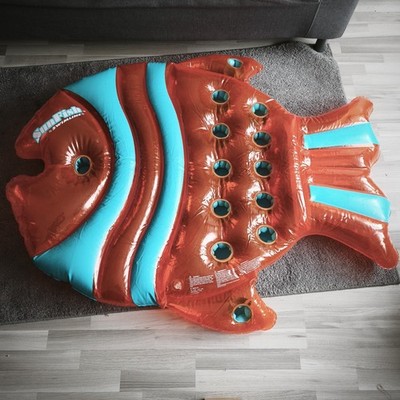 Swimline SunFish aufblasbare Luftmatratze Transparent Orange Schwimmtier 2012