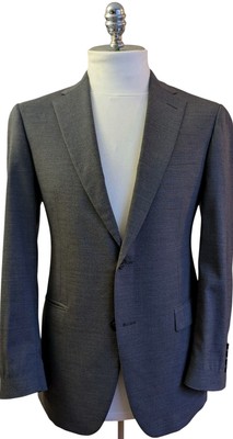 SAMUELSOHN x Loro Piana Wool Suit Jacket Gray Blazer Mens US Size 42 Rain System