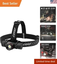 2075 Lumen USB-C Rechargeable-Dual Power LED Headlamp withPURE Beam Twist Foc...